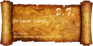 Drimus Teréz névjegykártya