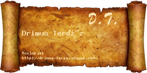 Drimus Teréz névjegykártya