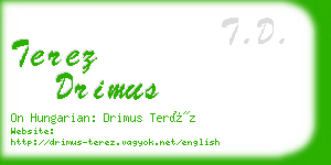 terez drimus business card